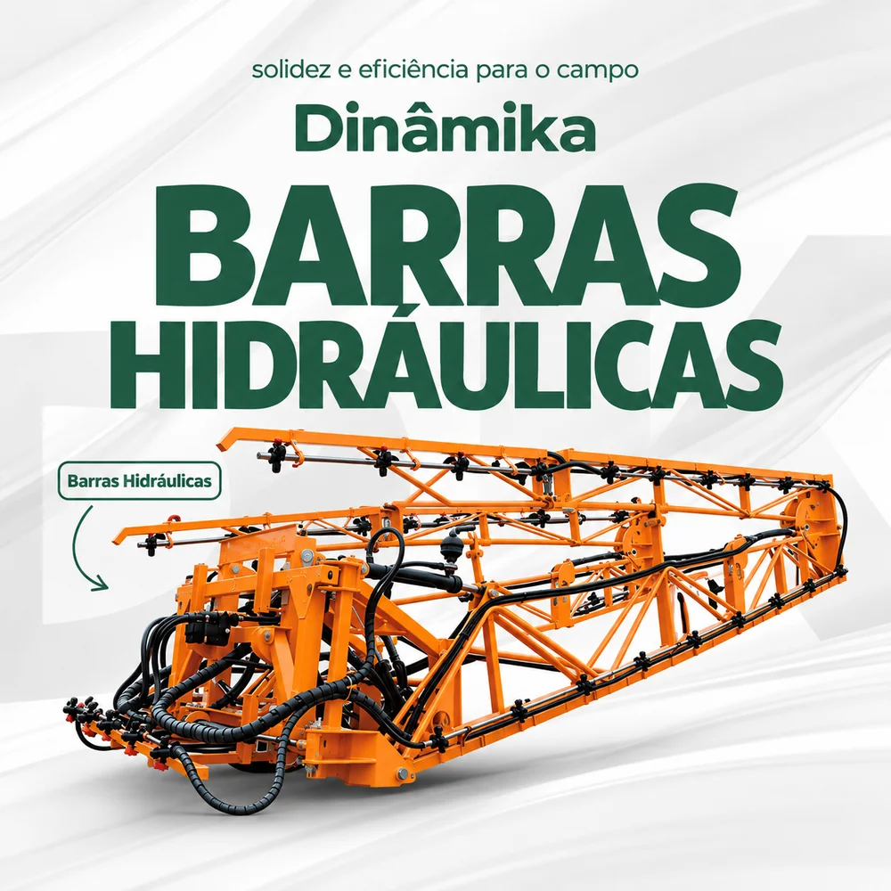 Barra hidráulica Dinamika estendida em pulverizador